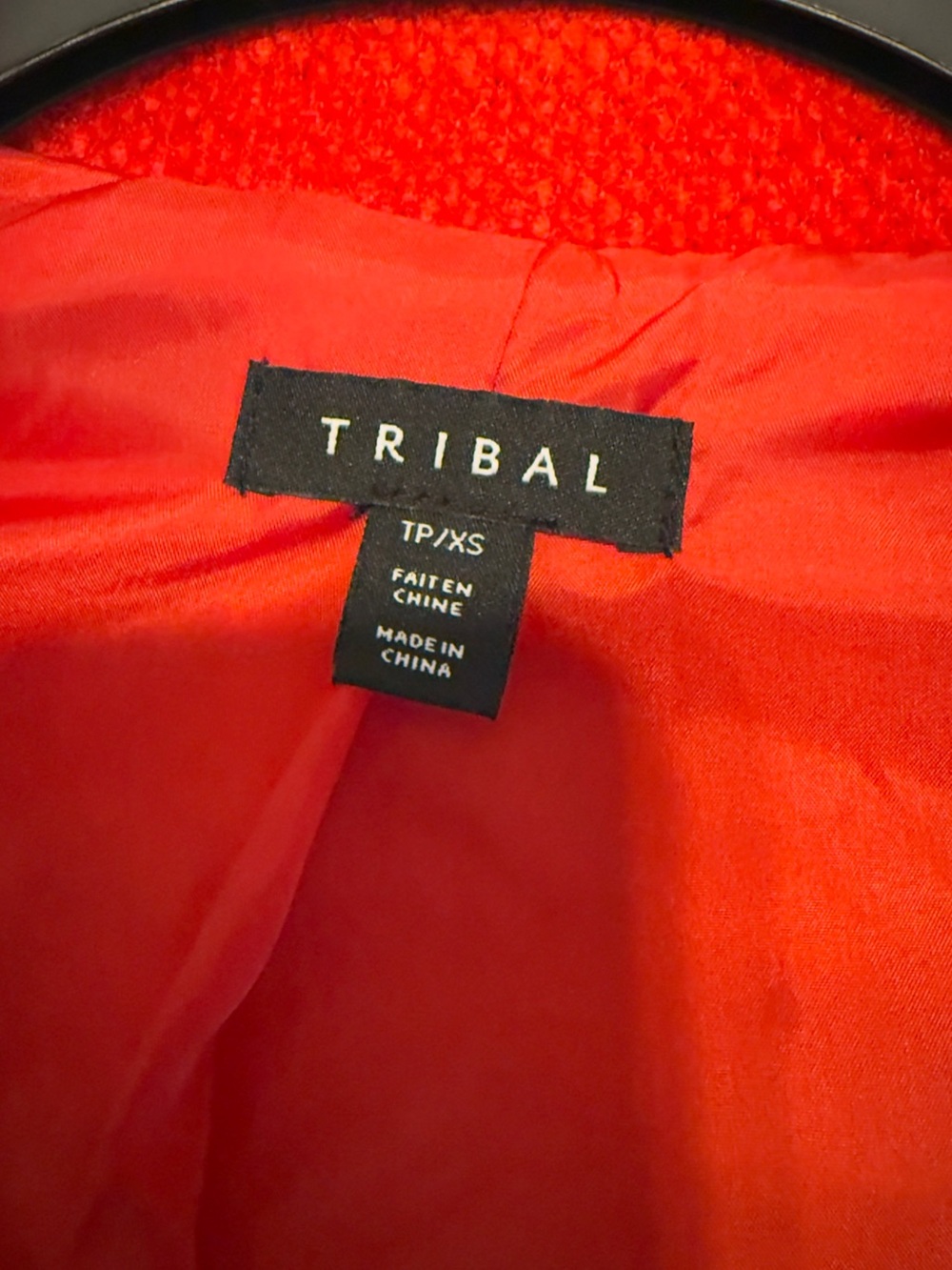Tribal Red Textured Button-Front Jacket - Picture 3 of 6